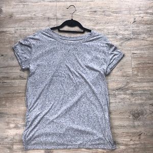 Gray round neck tee